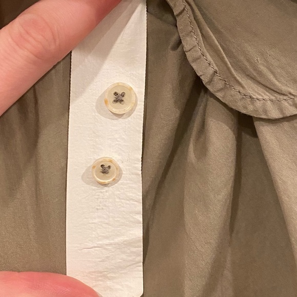 **LIKE NEW** S. ZARA Tan Button-Up. Size S. Relaxed Fit - Picture 5 of 5